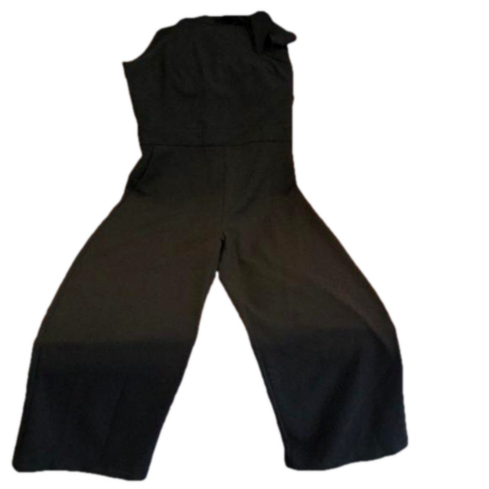 Vinca Camuto pallazzo pants Jumpsuit with sleeveless high neck scarf detail 14